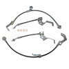 J&M Stainless Steel Braided Brake Line Kit - Rear - Black (2024 - 2026 Mustang - Brembo) 22563-B