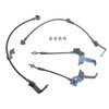 J&M Rear Stainless Steel Braided Brake Line Kit - Clear (2024 - 2026 Mustang - Brembo) 22563-C
