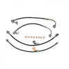 J&M Stainless Steel Brake Hose Kit - Front & Rear - Black (2015 - 2023 Mustang - NO MagneRide) 22560-B