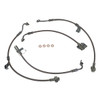 J&M Stainless Steel Braided Brake Line Kit - Front & Rear - Clear (2024 - 2026 Mustang - NO Magneride Non-Brembo) 22565-C
