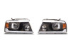 Raxiom 04-08 Ford F-150 Axial Series Projector Headlights with LED Bar- Black Housing- Clear Lens - T566363 Photo - Close Up