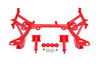 BMR Tubular K-Member w/Low Mount Turbo - LS1 Motor Mounts - Pinto Mounts - Red (1993 - 2002 F-Body) KM349R