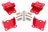 BMR Upper & Lower Motor Mount Kit - Polyurethane - Red (1978 - 1987 G-Body) MM460R