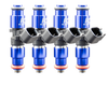 Fuel Injector Clinic ISC-1440H-4 1440cc custom fuel injector set for 4-cylinder engines with 64mm height and 14mm x 15mm O-rings