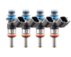 Fuel Injector Clinic 1440cc SHORT high impedance custom injector set ISC-1440H-4 with 38mm height and 11mm by 15mm O-rings