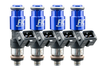 Fuel Injector Clinic 1650cc high impedance custom injector set ISC-1650H-4 with 53mm height and 14mm top by 14mm bottom O-rings
