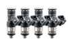 Fuel Injector Clinic 1650cc SHORT high impedance custom injector set ISC-1650H-4 with 38mm height and 14mm top by 14mm bottom O-rings