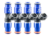 Fuel Injector Clinic 2150cc high impedance custom injector set ISC-2150H-4 with 64mm height and 14mm top by 15mm bottom O-rings