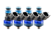Fuel Injector Clinic 540cc SHORT custom four cylinder fuel injector set 38mm 11mm top 21mm bottom O-ring 0540-38-11-21-4