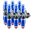 FIC 1200cc six cylinder fuel injectors with 64mm body 11mm top 15mm bottom O-rings part 1200-64-11-15-6