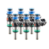 Fuel Injector Clinic 1200cc SHORT six cylinder custom injector set 38mm height 11mm top 14mm bottom O-ring 1200-38-11-14-6