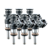FIC 1200cc SHORT six cylinder fuel injectors with 38mm body 14mm top 14mm bottom O-rings part 1200-38-14-14-6