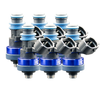 FIC ISC-2150H-6 six cylinder 2150cc SHORT high impedance fuel injector set with Data Match Technology and solder-in pigtails