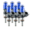 FIC ISC-1440H-6 high impedance 1440cc six cylinder fuel injectors with stainless alloy valves, Data Match Technology, and solder-in pigtails