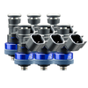 FIC 850cc SHORT custom fuel injectors for six cylinder engines with 38mm body and 14mm top 21mm bottom O-ring configuration Product Code 0850-38-14-21-6