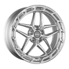 F1R 20x10 FS5 Wheel - 5x112 +38 - Machine Silver FS520105112MS38