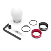 Cobb Short Weighted COBB Knob - White w/Red Base (2013 - 2018 Focus ST / 2016 - 2018 Focus RS / 2014 - 2019 Fiesta ST / 2013 - 2016 FR-S / 2013 - 2026 BRZ) - 291360-W-RD