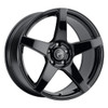 Tilted view of Forgestar 20x9 CF5 Semi Concave Wheel - Gloss Black - F11109065P35