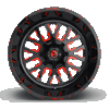 Fuel Off-Road 18x9 Stroke Wheel 5 Bolt -12 ET Gloss Black w/Candy Red D612