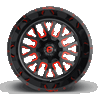 Fuel Off-Road 18x9 Stroke Wheel 5 Bolt 20 ET Gloss Black w/Candy Red D612