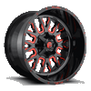 Fuel Off-Road 20x12 Stroke Wheel 5 Bolt -43 ET 78.10 Bore Gloss Black w/Candy Red D612
