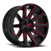 Fuel Off-Road 20x10 Contra Wheel 5 Bolt -18 ET 78.10 Bore Black & Red D643