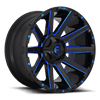 Fuel Off-Road 24x12 Contra Wheel 5 Bolt -44 ET 87.10 Bore Black & Blue D644