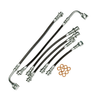 J&M Stainless Steel Brake Hose Kit - Front & Rear - Black (1998 - 2002 Camaro / Firebird - Traction Control) 22508-B
