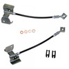 J&M Stainless Steel Brake Hose Kit - Rear - Black (2005 - 2014 Mustang w/ ABS) 22530R-B