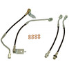 J&M Stainless Steel Brake Hose Kit - Front & Rear - Clear (1996 - 1998 Mustang) 22551-C
