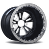 RC Components 15x16 Fusion Single Beadlock Rear Wheel Black Rim