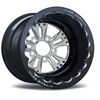 RC Components 16x15 Fusion Single Beadlock Rear Wheel Black Rim