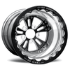 RC Components 16x15 Fusion Rear Wheel Double Beadlock Polished Rim