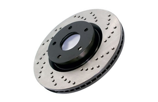 StopTech 2015-2023 Mustang non-Brembo Cross Drilled Sport Brake Rotor Front Right 128.61114R