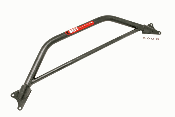 BMR Strut Tower Brace w/o Plenum Cover Black (2005-2014 Mustang GT) STB009H