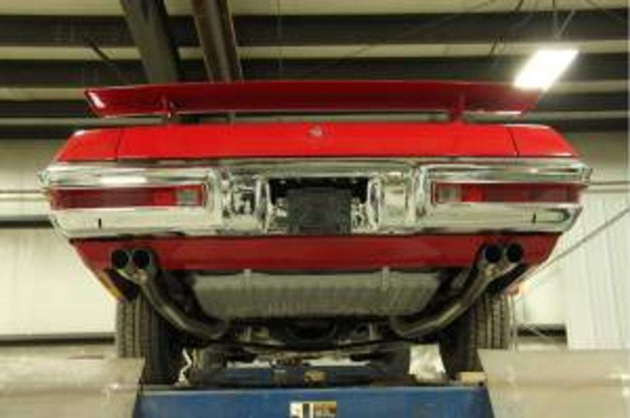Pypes 2.5" Crossmember Back Exhaust w/ X-Pipe & 18" Race Pro Mufflers Valance Exit (1970 - 1971 Pontiac GTO) - SGA12R30