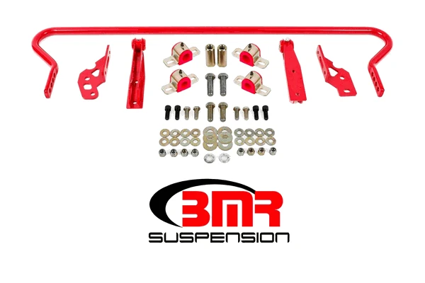 BMR Sway Bar Kit w/Bushings - Rear - Adjustable - Hollow - 25mm - Red (2005 - 2014 Mustang / 2007 - 2014 Shelby GT500) SB042R