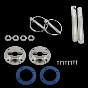 UPR Products Universal Extreme Hood Pin Kit Polished (82-10 Camaro/64-09 Mustang) 1138-10