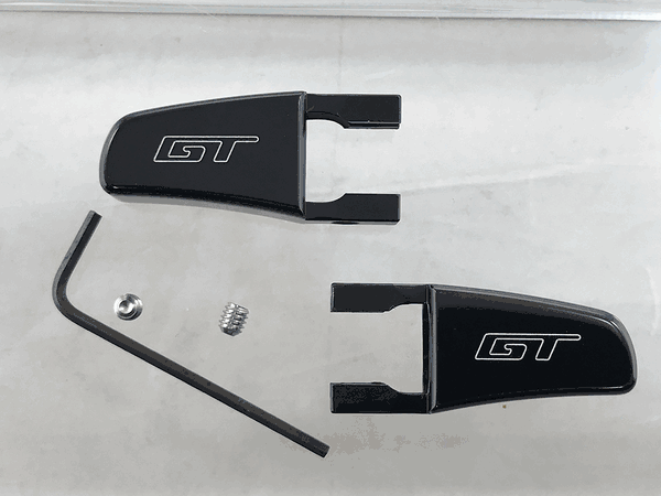 UPR Products Seat Release Lever GT Logo Black (05-14 Mustang) 1151-11