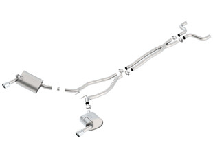 Borla 2.25" Catback Exhaust - S-Type - Single Round Tips (2014 - 2015 Camaro V6) 140526