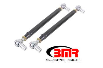 BMR Lower Control Arms - Chrome-Moly - Double Adjustable - Rod/Rod Offset - Black (1999 - 2004 Mustang) MTCA056H
