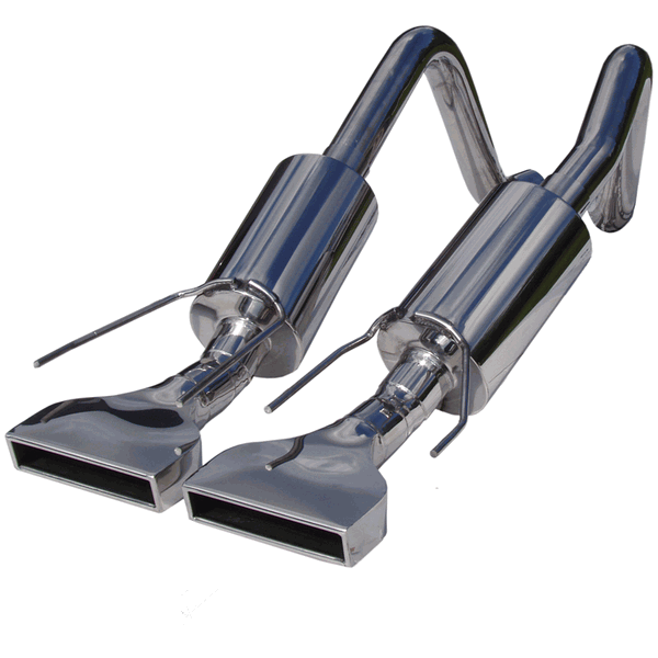 MBRP Armor Pro Axleback Exhaust Race Profile Dual Rear Exit Single Wall (2005 - 2008 Corvette) S7002304