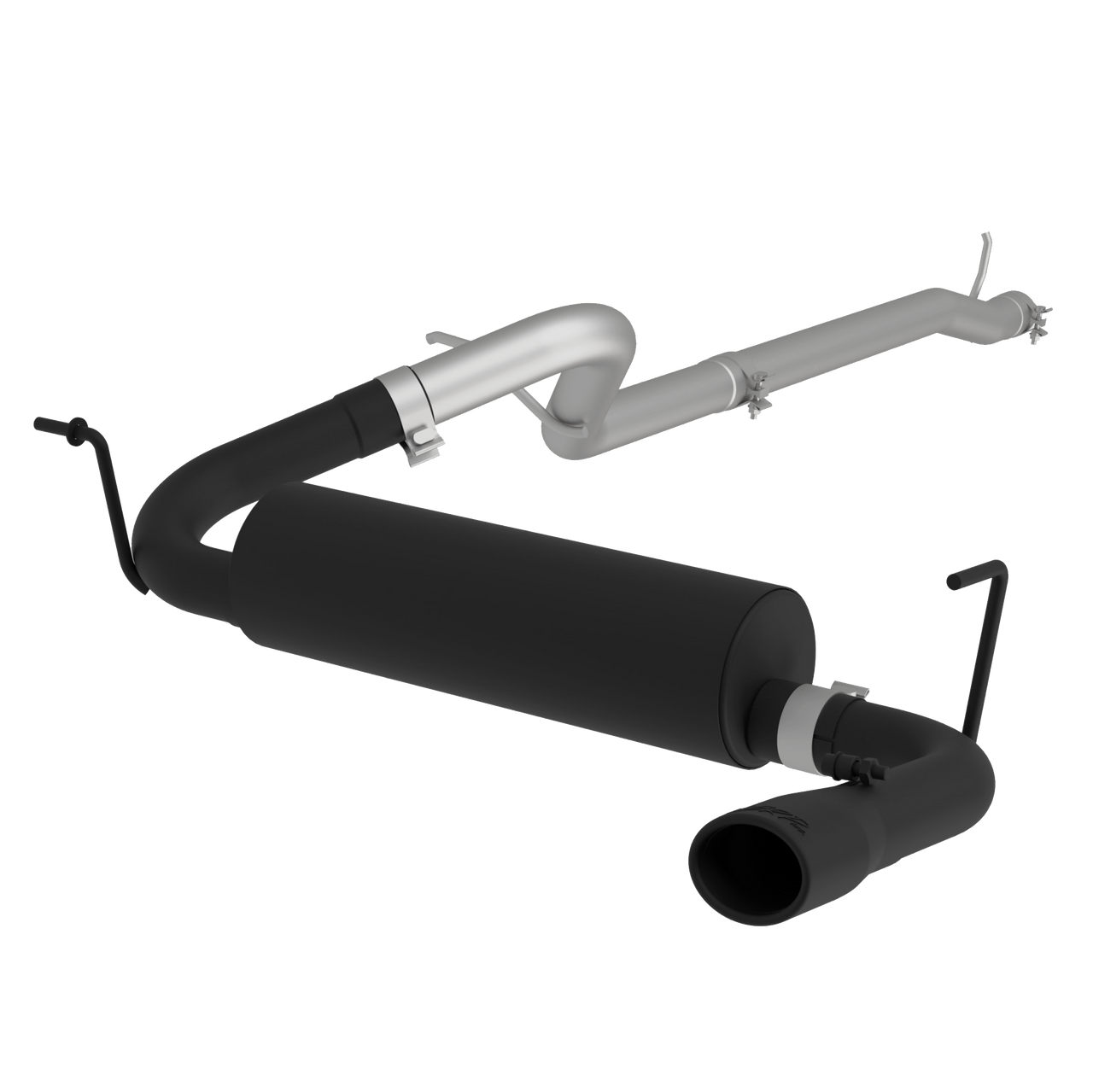 MBRP Armor BLK 2.5" Catback Exhaust Street Profile Single Rear Exit (2012 - 2018 Wrangler JK / Rubicon) S5526BLK