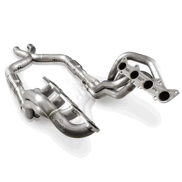 Stainless Works 1-7/8" Catted Long Tube Header Kit w/ X-Pipe Performance Connect (2011 - 2014 Mustang GT) M12HDRCATX