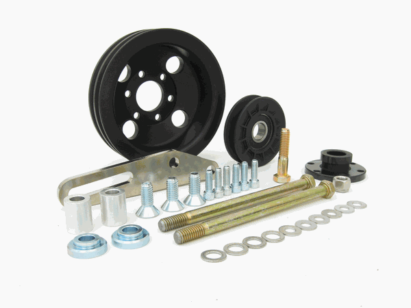 Vortech Small Block Chevy V-belt power steering pump mount assembly