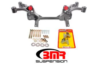 BMR K-Member - SBC/BBC Motor Mounts - Pinto Rack Mounts - Black (1982-1992 F-Body) KM007-1H