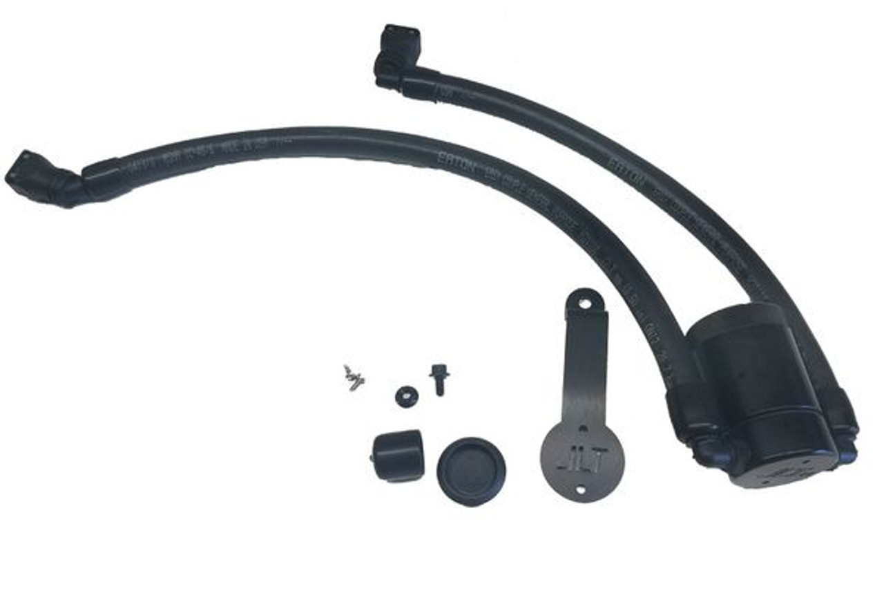 J&L Oil Separator 3.0 Driver Side Black (2018-2023 Mustang GT/Bullitt) 3024D-B