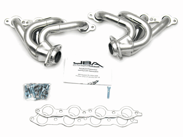 JBA 1-5/8" Shorty Headers Silver Ceramic (04-06 GTO 5.7/6.0) 1809SJS