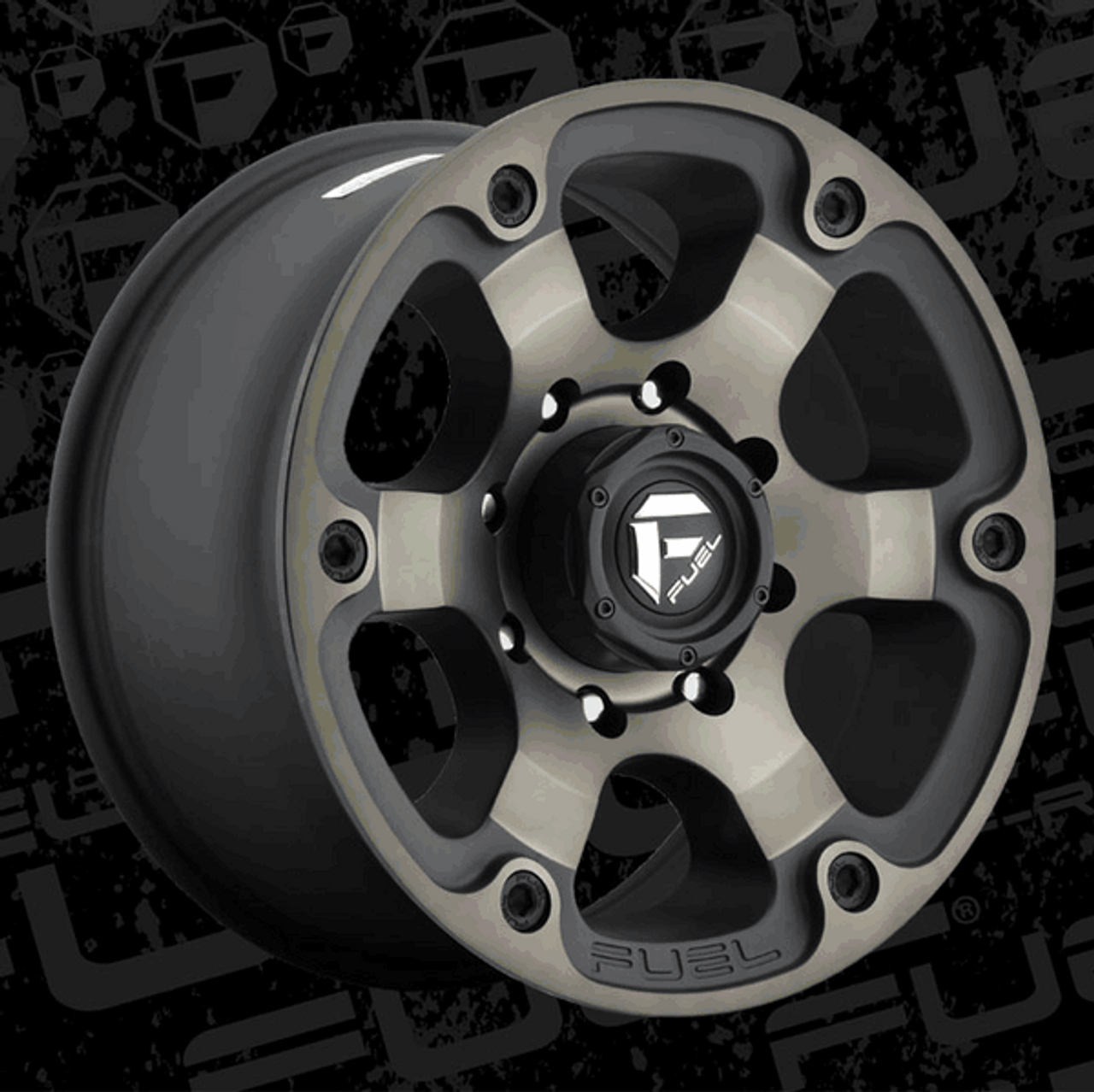 Fuel Off-Road 18x9 Beast Wheel 8x180 BP 1 ET Black & Machined w/Tint D564