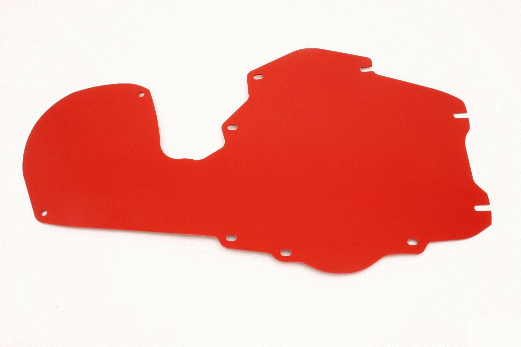 BMR Aluminum A/C Delete Panel - Red (1968 - 1972 A-Body) FP004R